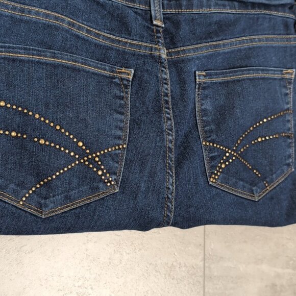 NYDJ Modern Bootcut Jeans Studded Pockets Dark Wash Slimming Denim Lift Tuck - Picture 12 of 15